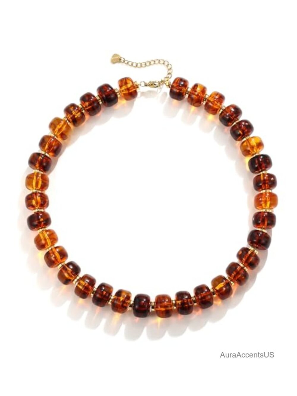 Boho Chunky Resin Beaded Necklace Adjustable Surfer Choker Statement Jewelry